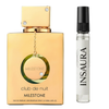 Armaf Club de Nuit Milestone perfume bottle with 10ml decant spray, INSAURA