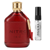 Dumont Nitro Red perfume bottle with 5ml decant spray, INSAURA