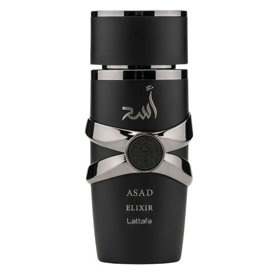 Lattafa Asad Elixir perfume bottle, INSAURA