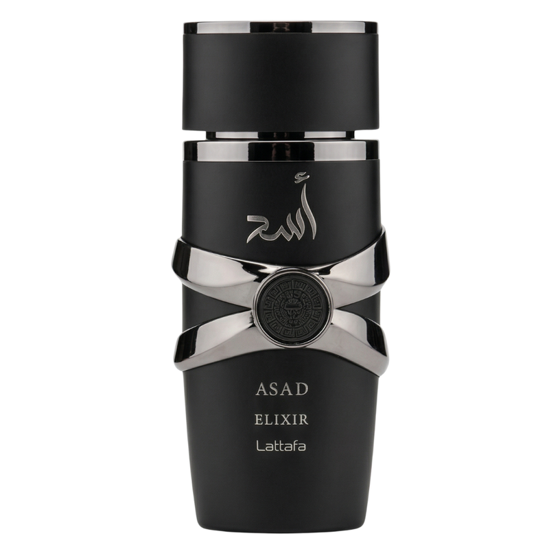 Lattafa Asad Elixir perfume bottle, INSAURA